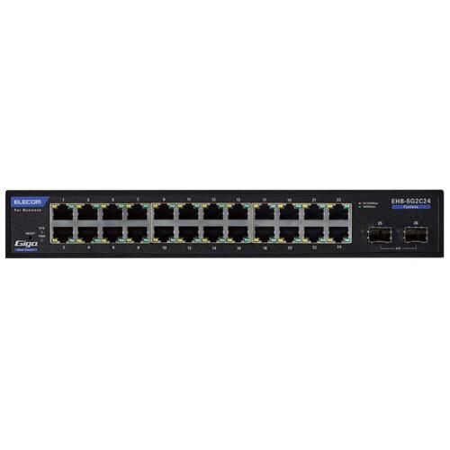 ELECOM】 レイヤー2 Webスマートギガスイッチ ☆EHB-SG2B24 EHB