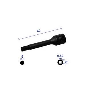 長堀工業 ヘキサゴンレンチソケット 差込角9．5×対辺5mm×60Lロング 305C60 1個 （直送） : ぱーそなるたのめーる - 通販 ...