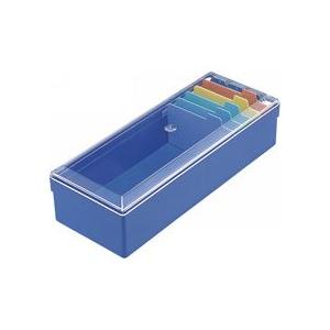 ライオン事務器 人気ブランドの 人気を誇る 名刺整理箱 Ｗ１０２×Ｄ２６０×Ｈ７０ｍｍ ８００枚収容 １個 Ｎｏ．１００ 青