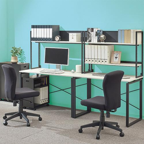 ナカバヤシ　スマートワークデスク用机上ラック　幅１２００ｍｍ用　ホワイト木目　ＦＲＫ&minus;１２２６&minus;ＷＭ　（代引き不可）