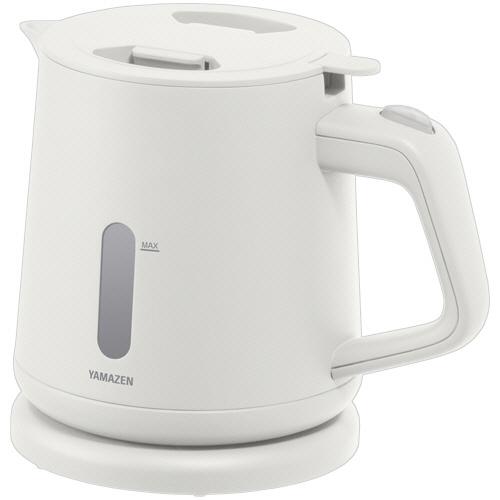 山善（YAMAZEN） 湯こぼれ防止電気ケトル 1．0L ホワイト YKU