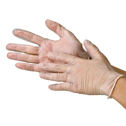 川西工業　ビニール使いきり手袋　粉なし　Ｍ　クリア　＃２０２３　１箱（１００枚）｜tanomail｜02