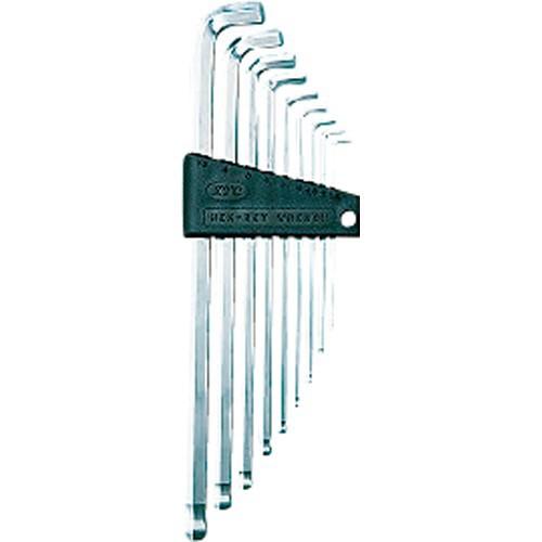 京都機械工具　ＫＴＣ　ボールポイントＬ型ロング六角棒レンチセット首下ショートタイプ　９本組　ＨＬＤＳ２５０９　１セット （メーカー直送）