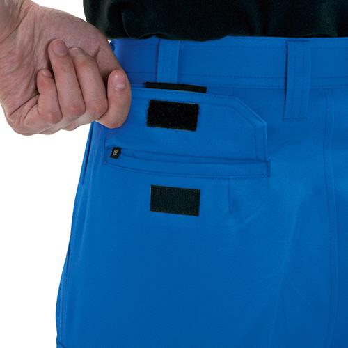 ワンタックカーゴパンツ 制電ソフトツイル ブルー ウエスト70cm