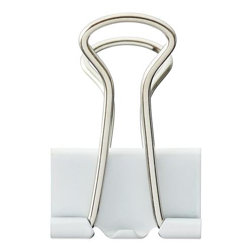 大塚商会 TANOSEE ダブルクリップ 中 口幅25mm ホワイト 1