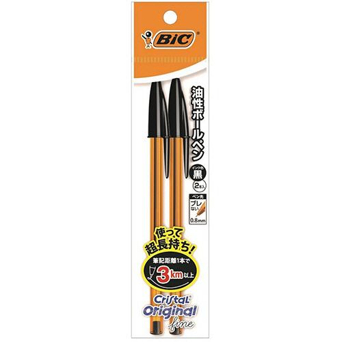 BIC 油性ボールペン クリスタル オリジナルファイン 0．8mm 黒