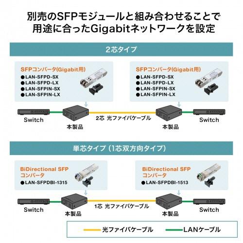 SANWA SUPPLY（サンワサプライ） 光メディアコンバータ（SFP