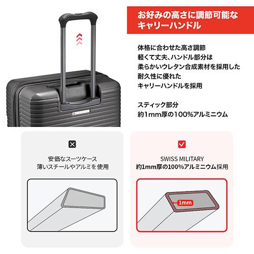 ＳＷＩＳＳ　ＭＩＬＩＴＡＲＹ　ＭＯＴＩＶＡＮ（モティバン）　スーツケース　９９／１１３Ｌ　カーボングレー　ＳＭ−Ｈ３２８Ｐ　ＧＲＡＹ_2
