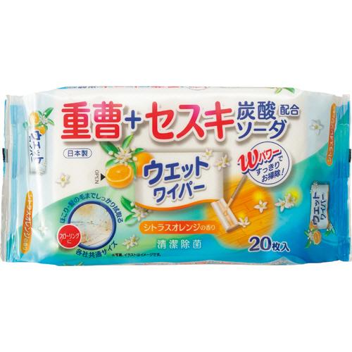 上質 ティー エイチ ティー フローリングワイパー用ウェットワイパー 重曹 セスキ 炭酸ソーダ配合 シトラス