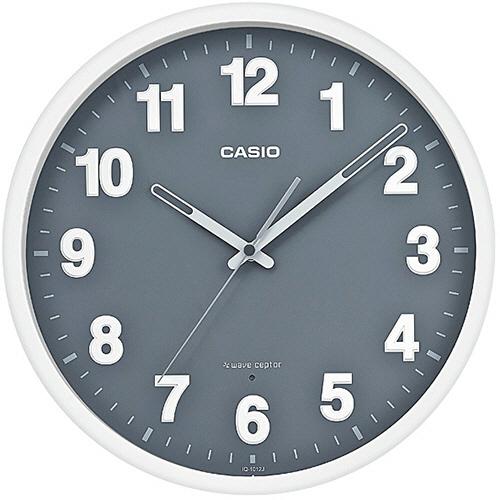 CASIO（カシオ） 電波掛時計 ホワイト・グレー IQ−1012J