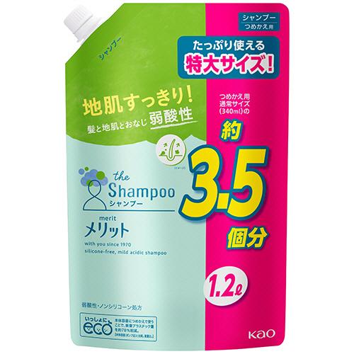 花王 メリット シャンプー 詰替用 １２００ｍｌ １パック ぱーそなるたのめーる 通販 Paypayモール