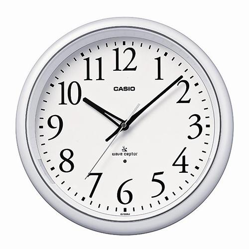 CASIO（カシオ） 夜見えライト付電波掛時計 パールホワイト IQ