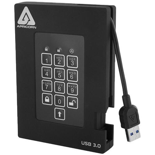 Ａｐｒｉｃｏｒｎ　Ａｅｇｉｓ　Ｆｏｒｔｒｅｓｓ　暗証番号対応ポータブルＨＤＤ　１ＴＢ　Ａ２５−３ＰＬ２５６−１０００Ｆ（Ｒ２）　１台（お取寄せ品)