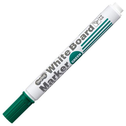 TANOSEE ホワイトボードマーカー 最新コレックション 中字丸芯 人気TOP 緑 １本