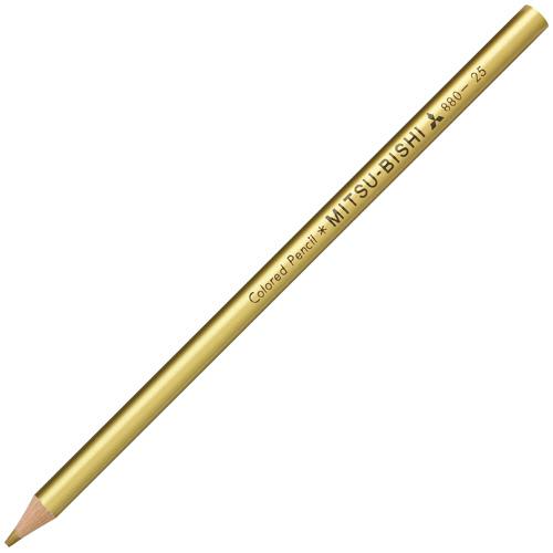 三菱鉛筆 色鉛筆880級 金色 K880．25 1ダース（12本）（お