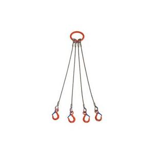 大洋製器工業　大洋　４本吊　ワイヤスリング　１．６ｔ用×１ｍ　４ＷＲＳ　１．６ＴＸ１　１個 （メーカー直送）｜tanomail