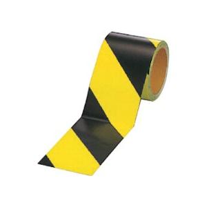 ユニット　蛍光反射テープ　黄／黒　黄部反射　９０ｍｍ幅×１０ｍ巻　８６４−６１　１巻 （メーカー直送）｜tanomail