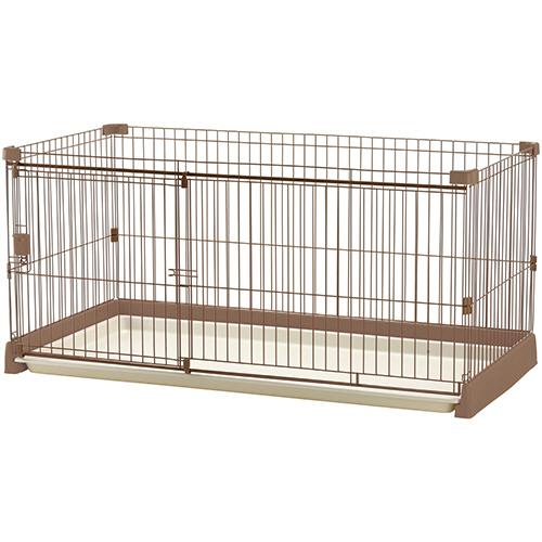 【美品】Richell 犬用サークル ブラウン 手入れ簡単 リッチェル（Richell） ペット用お掃除簡単サークル 150−80