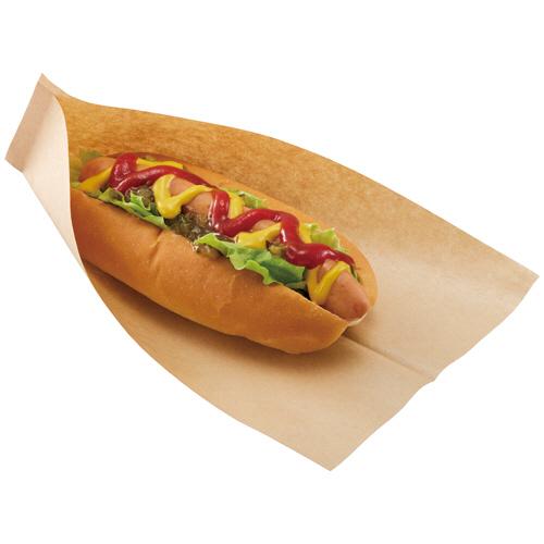 ホットドッグスリーブ S 未晒無地 包装紙 4800枚 ホットドッグ|包装紙