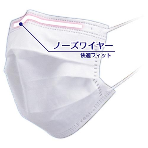 大黒工業 Fresh＋ 不織布マスク3層構造 日本製 フリーサイズ 1