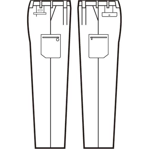 クロダルマ カーゴパンツ（ツータック） 裏綿 グレー ウエスト