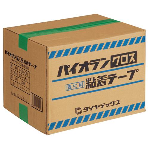 ダイヤテックス　パイオランクロス粘着テープ　塗装養生用　５０ｍｍ×２５ｍ　緑　Ｙ−０９−ＧＲｘ５０　１セット（３０巻）｜tanomail｜02