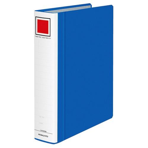チューブファイル（エコツインＲ）　両開き　Ａ４タテ　５００枚収容　５０ｍｍとじ　背幅６５ｍｍ　青　フ−ＲＴＫ６５０ＮＢ　１セット（１０冊）