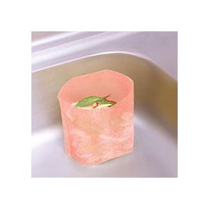 レック 置くだけ水切り袋 ピンク&グリーン 各色15枚/パック 1セット(300枚:30枚×10パック)|ぱーそなるたのめーる|01