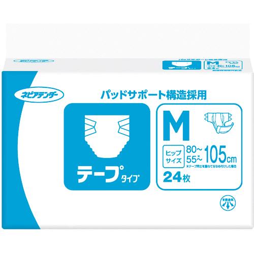 王子ネピア　ネピアテンダー　テープタイプ　Ｍ　１セット（７２枚：２４枚×３パック） の商品画像