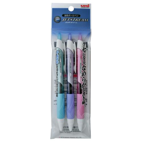 人気商品 三菱鉛筆 油性ボールペン ジェットストリーム ０ ５ｍｍ 黒 カラー軸 アソート ３色