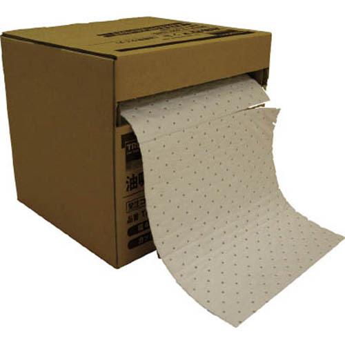 ＴＲＵＳＣＯ　油吸収シート　油・水兼用（ＤＰタイプ）　４００ｍｍ×３０ｍ×３ｍｍ　ＴＷＳＤ−４０３　１箱（メーカー直送）