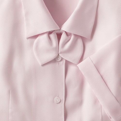チクマ　半袖ブラウス（リボン付き）　ドビーダイヤ　１５号　ピンク　ＡＲ１６２２　１着 （メーカー直送・代引不可）｜tanomail｜02