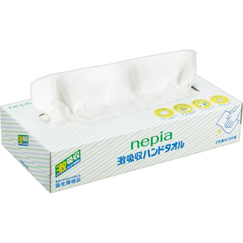 王子ネピア ネピア 激吸収ハンドタオル 100組/箱 1パック(5箱)|tanomail|02