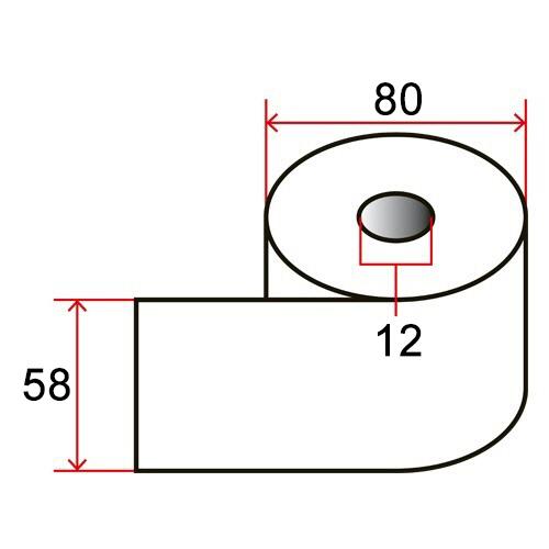 大塚商会 感熱レジロール紙 ノーマル保存 幅58×直径80mm×長さ