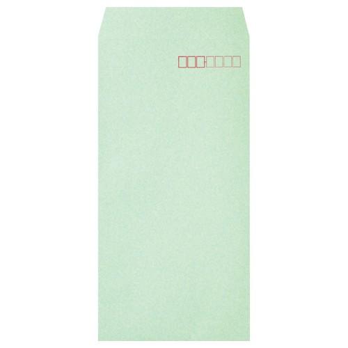 ハート　透けないカラー封筒　ワンタッチテープ付　長３　パステルグリーン　８０ｇ／ｍ2　〒枠あり　ＸＥＰ２７０　１セット（５００枚：１００枚×５パック） の商品画像