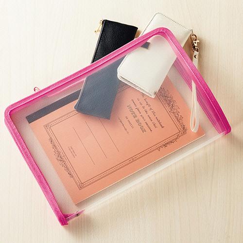 ハピラ ファスナーケース A4 カラー （ブルー×48冊、グリーン