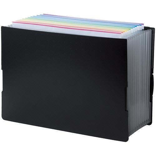 ＡＱＵＡ　ＤＲＯＰｓ　ＢＬＡＣＫ　ＳＴＹＬＥ　ドキュメントボックス　Ａ４　１３ポケット　Ａ−５０９３　１セット（５冊）（お取寄せ品)