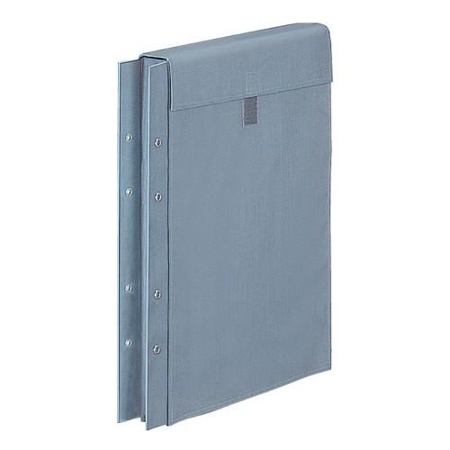 布製図面袋（４穴）　Ａ４　面ファスナー式　セ−ＦＺ４１９−３　１セット（１０個）（お取寄せ品)