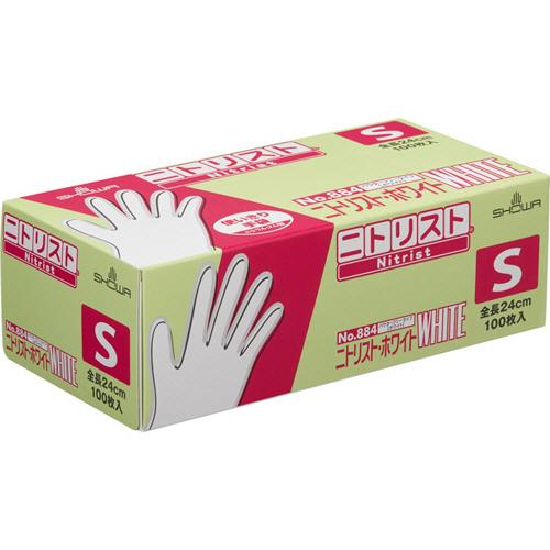 【送料無料】【個人宅届け不可】【法人（会社・企業）様限定】No.884　ニトリスト・ホワイト　パウダーフリー　M　ホワイ... ショーワグローブ No．884 ニトリスト・ホワイト パウダーフリー