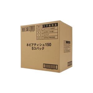 王子ネピア　ネピアティシュ　１５０組／箱　ＢＦ１５０　１セット（６０箱：５箱×１２パック）｜tanomail｜02