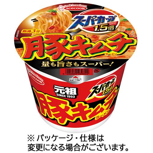 エースコック スーパーカップ1．5倍 豚キムチラーメン 107g 1