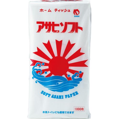 八幡浜紙業　ちり紙　アサヒソフト　１セット（１２０００枚：１０００枚×１２パック）（Yahoo!・ぱーそなるたのめーる）