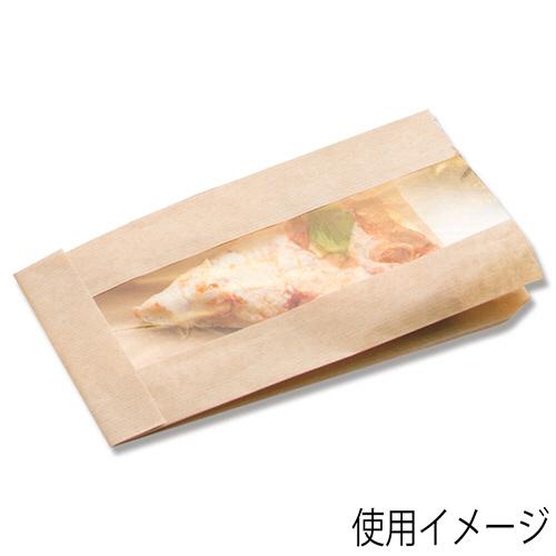 シモジマ　ＨＥＩＫＯ　食品袋　窓付ガゼットパック　１２−２３　筋入無地クラフト　＃００４１８００７０　１セット（２４００枚：１００枚×２４パック）_2