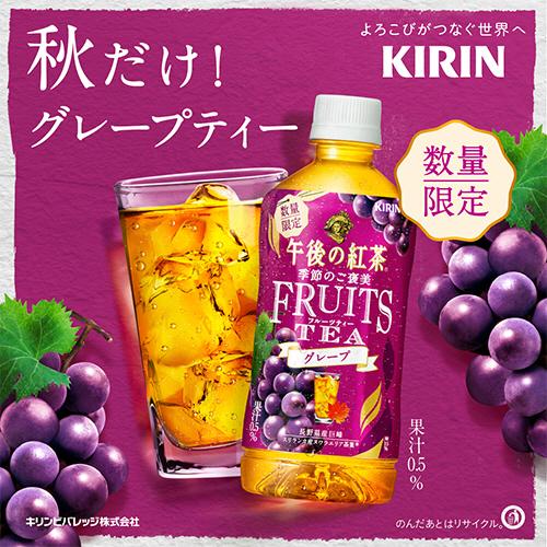 午後の紅茶 季節のご褒美 FRUITS TEA グレープ 500ml ペットボトル 1ケース(24本) (お取寄せ品)|tanomail|02