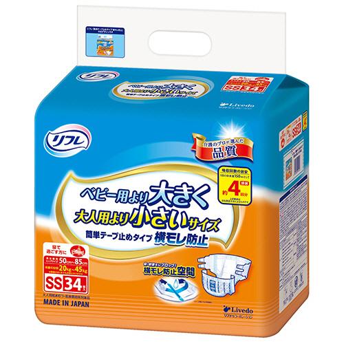 リブドゥコーポレーション リフレ簡単テープ止めタイプ 横モレ防止 SS 1セット（102枚：34枚×3パック） 【北海道・沖縄・離島配送不可】 リブドゥコーポレーション リフレ 簡単テープ止めタイプ 横モレ防止