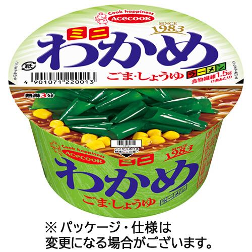エースコック ミニわかめラーメン ごま・しょうゆ 38g 1ケース
