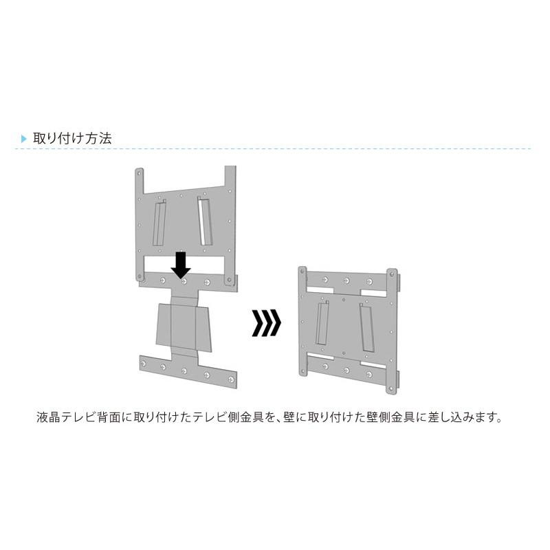壁掛けテレビ金具 26-42型 角度固定 薄型設置 OCK-19L2BK : 音と映像