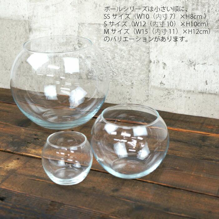 器】 ガラス バブルボールSS（100） ハイドロカルチャー 向き