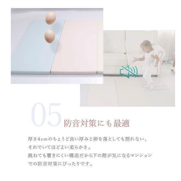 大阪熊 プレイマット 子供用 ジョイントマット 厚手 折りたたみ 防水防音 ベビークッション ノンホルム 落下防止 床暖対応 200×160 