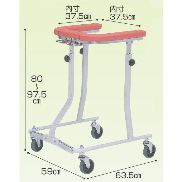 歩行器 折りたたみ ピンク TY157F 室内用四輪歩行器 日進医療器 歩行車・